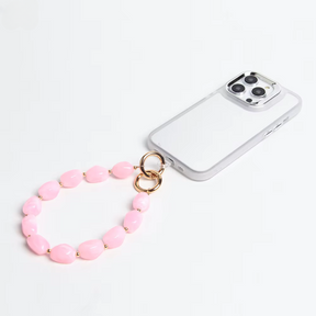 Natural Stone Acrylic Bead Phone Charm