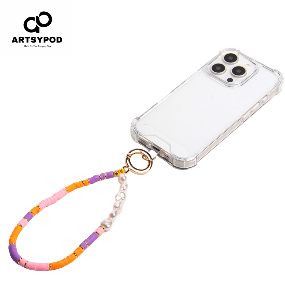 Rose - White Pearl Phone Charm