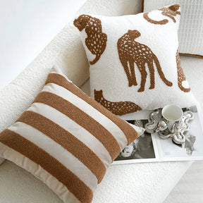 Embroidered Decorative Animal Cushion Cover